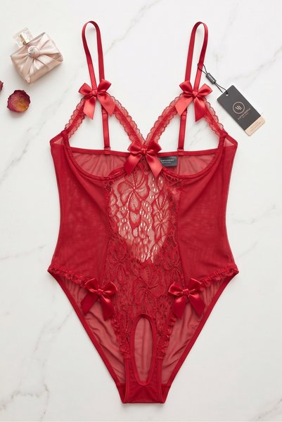 Fantasy Nightgown with Open Chest and Private Area