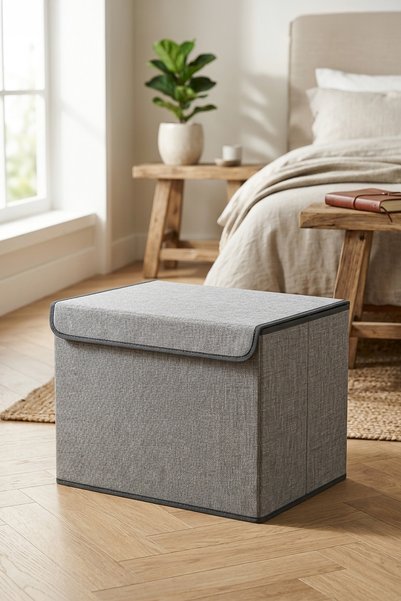 33 Liter Foldable Fabric Under-Bed, Under-Storage Bed, and Under-Closet Organizer with Lid