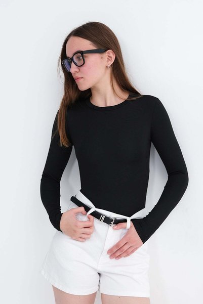 Crew Neck Bodysuit Z2844