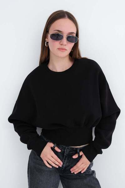 Ruffled Crop Sweatshirt S13358