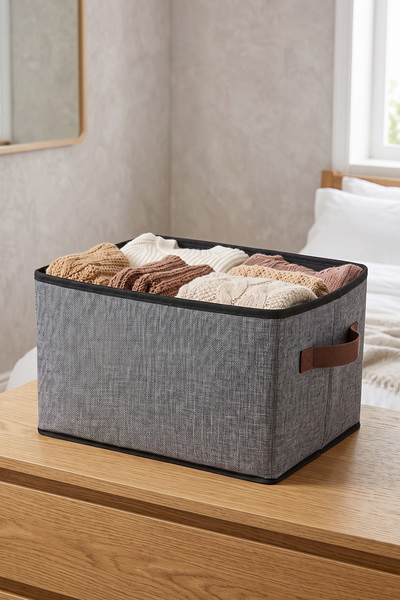 23 Liter Foldable Fabric Closet Organizer with Lid, Toy Organizer Storage Bin
