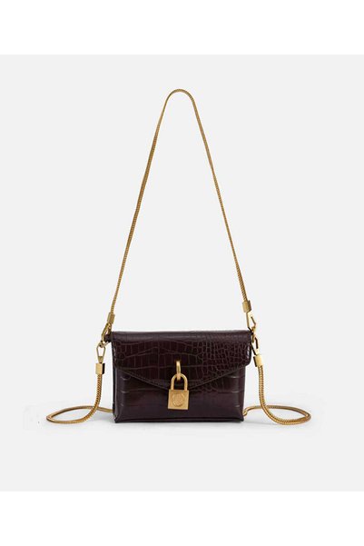 Crocodile Skin Look Clutch