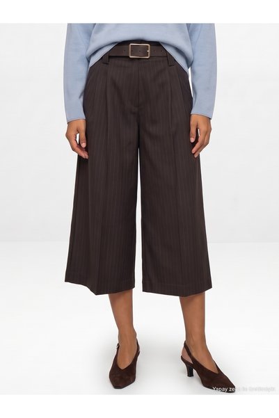 72782 Belted Stylish Bermuda-Coffee