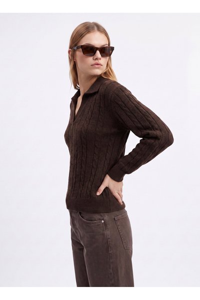 Brown Women's Sweater F6Wl-Kzk0002