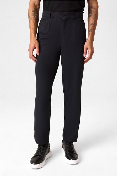 Black Slim Fit Knitted Jogger Pants