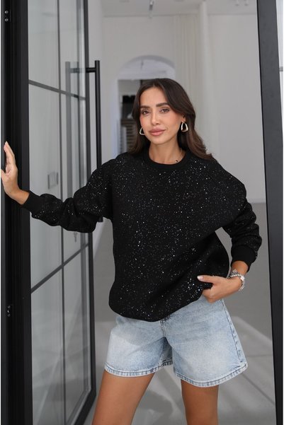 Black Glitter Sweatshirt