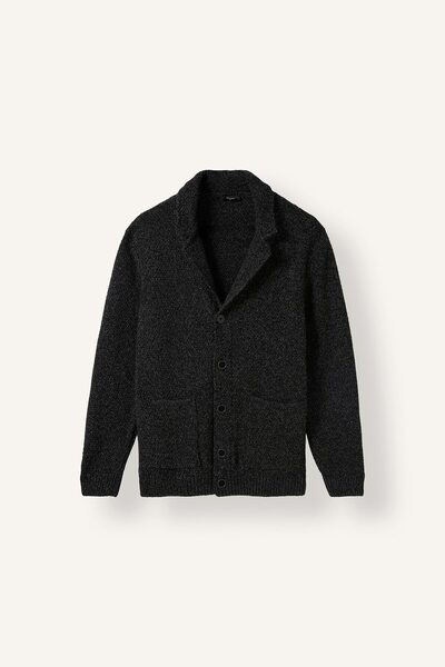 Standard Fit Jacket with Collar Pockets Knitwear Basic Cardigan H8974Ax26Au