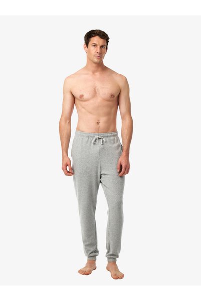 Men's Thermal Pajama Bottoms 40988 - Gray Melange