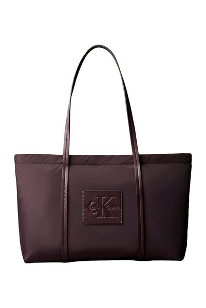 Burgundy Women's Shoulder Bag Nylon Medium Tote