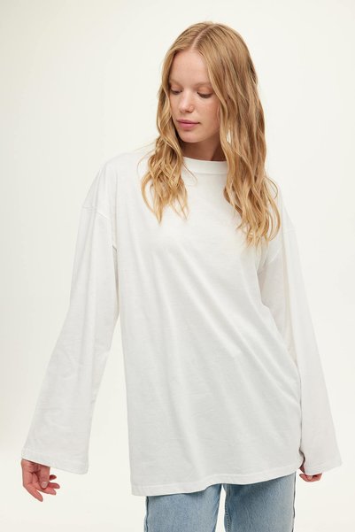 Wide Sleeve Oversize Tshirt Ecru