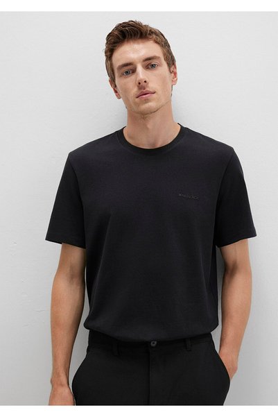 Black Black Basic T-Shirt Regular Fit / Regular Cut 0612872-900