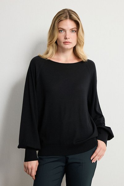 Black Long Sleeve Knit Sweater