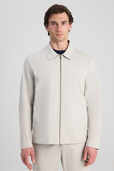 Relaxed Fit Stone Diagonal Jacket