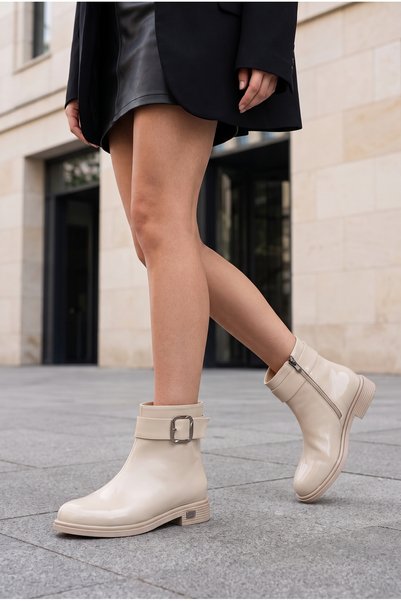 Marina Women's Buckle Zippered Casual Boots