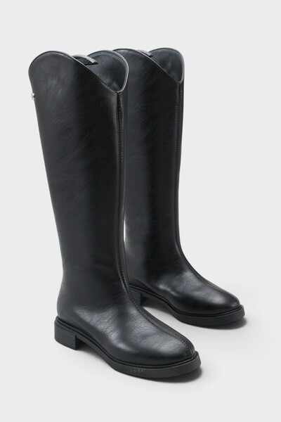 Larine Round Toe Back Zipper Women's Riding Boots