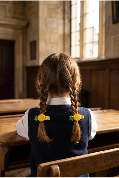 2-Pack Yellow Buckles with Pineapple Accessories