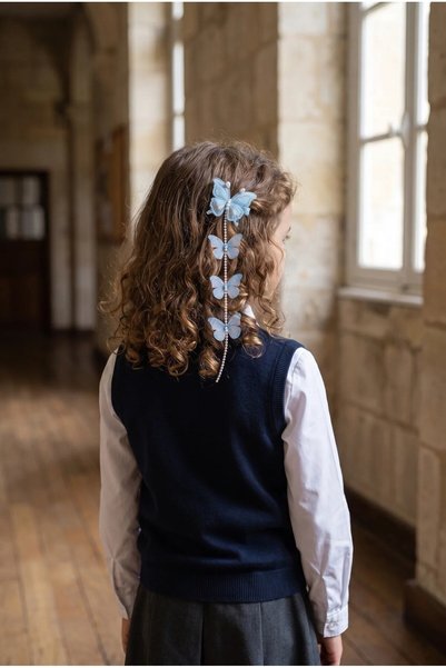 Pearl Hair Clip Blue