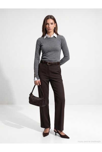 1267 Crew Neck Sweater-K.Füme Mel