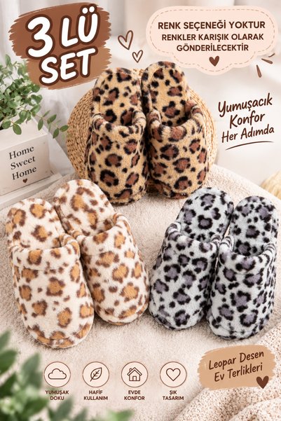 3 Pack Slippers Home Slippers Dowry Bundle Set