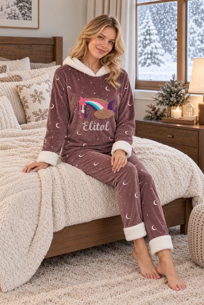 Velvet Rainbow Women's Pajama Set – Dusty Rose