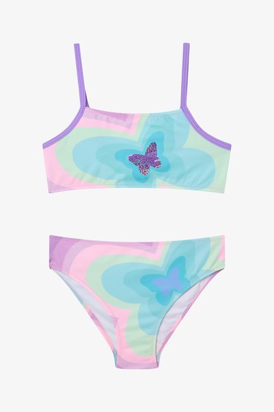 Girl's Rainbow Butterfly Halter Neck Bikini Set