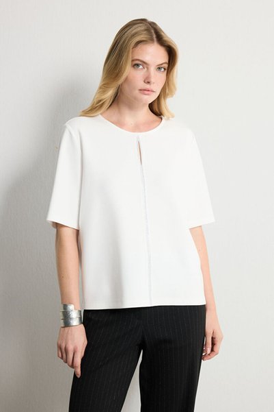 Blouse with Stones on the Front