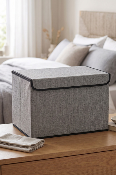 72 Liter Foldable Fabric Under-Bed Organizer with Lid, Under-Bed and Under-Closet Organizer
