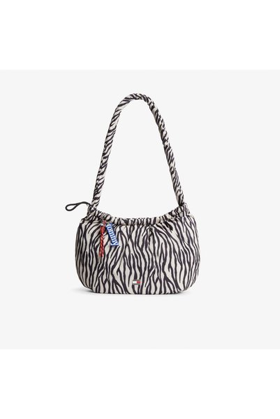 Icon Charms Zebra Hobo Women's White Shoulder Bag