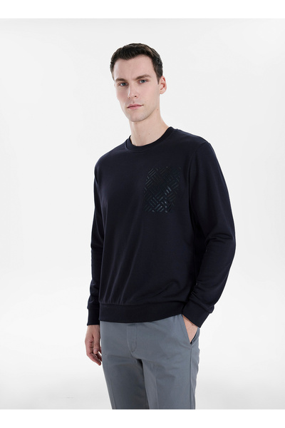 Navy Blue Men's Sweatshirt Ace052271075