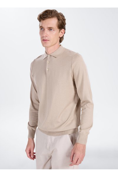 Beige Men's Sweater Ace043271002