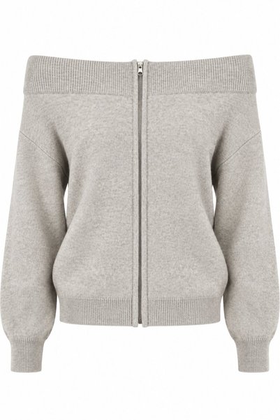 Beige Off-Shoulder Cardigan - 261070