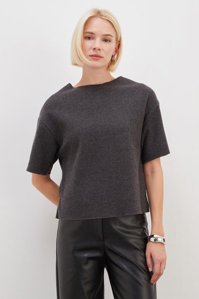 Crew Neck Casual Thessaloniki Knitted Blouse