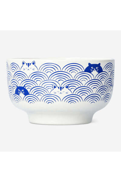 Cat Patterned Ceramic Bowl