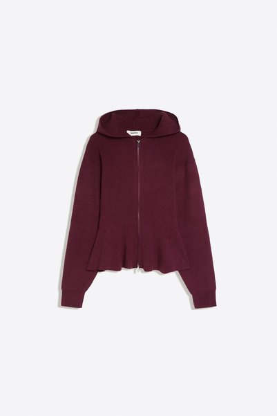 Peplum Hooded Sweatshirt