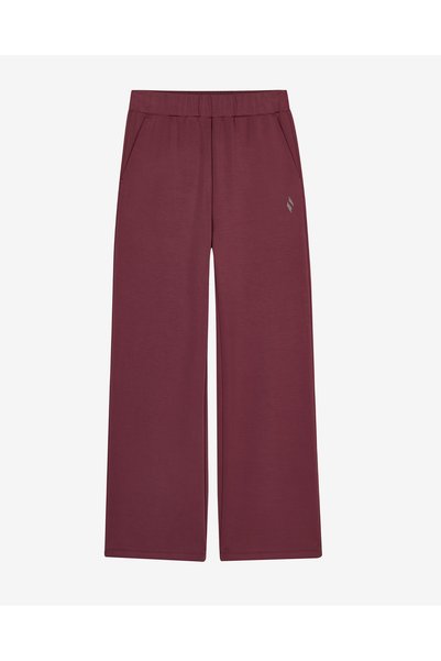 Skechluxe weekend wide leg sweatpant women's burgundy sweatpants s2620200-3877