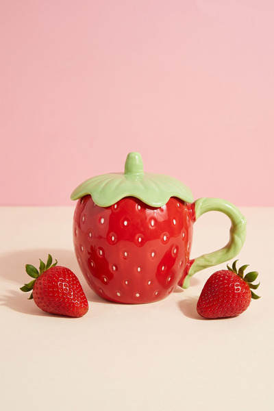 Strawberry Porcelain Tea Coffee Cup 380 ml
