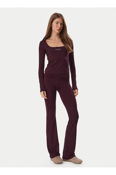 Burgundy Women's Sweatpants V6YB24K4713-RGP