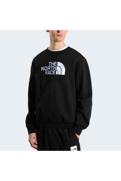 M Tnf Essential Drew Peak Regular Crew Men's Black Sweatshirt