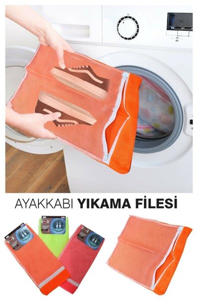 Colorful Zippered Shoe Washing Net