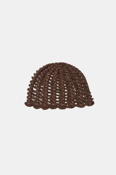 Stone-Embellished Crochet Headpiece