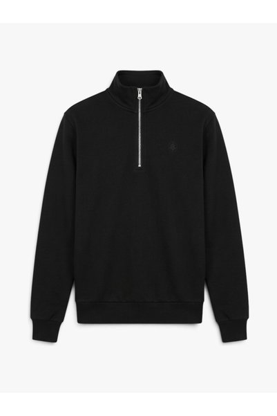 6W Mb Bs47 Hzip Sw 6Pr Men's Black Sweatshirt - 102696970