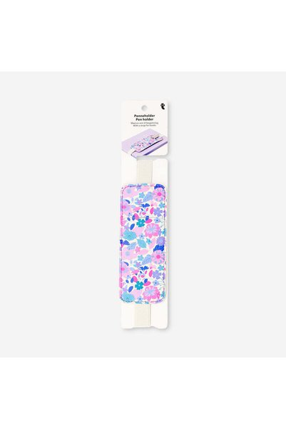 Notebook Side Elastic Flowered Pen Holder