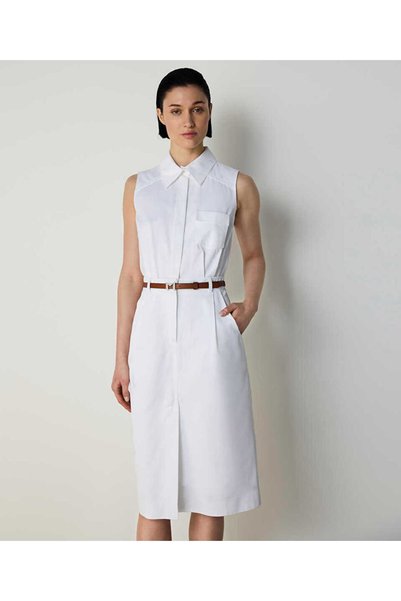 TWO-PIECE LOOK DRESS WITH POCKETS