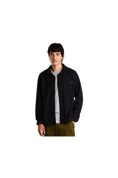 M Open Range Fleece Long Sleeve Shirt Men's Outdoor Fleece Jacket Nf0A8Jk3Jk31 Black