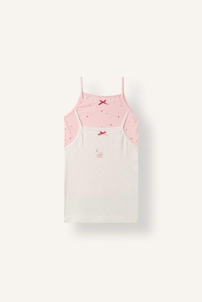 Thin Straps Bowknot 2-Pack Undershirt Girls (26 Au)