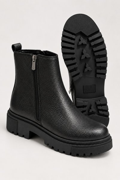 Raxel Women's Winter Boots with Fur Inside and Zipper, Thick Sole, Casual Style