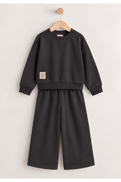 Thin Seasonal Sweatshirt Set 2-8 Years Anthracite