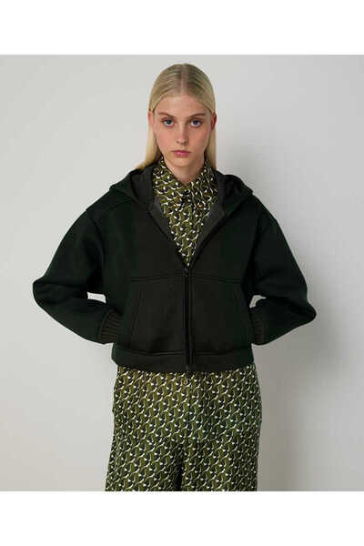 CONTRAST CUFF SWEATSHIRT