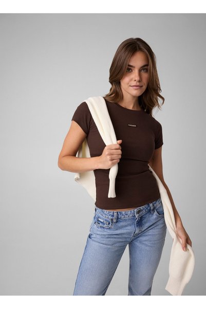 Jeans Brown Women's T-Shirt W6Bp04K5468-G1Ea