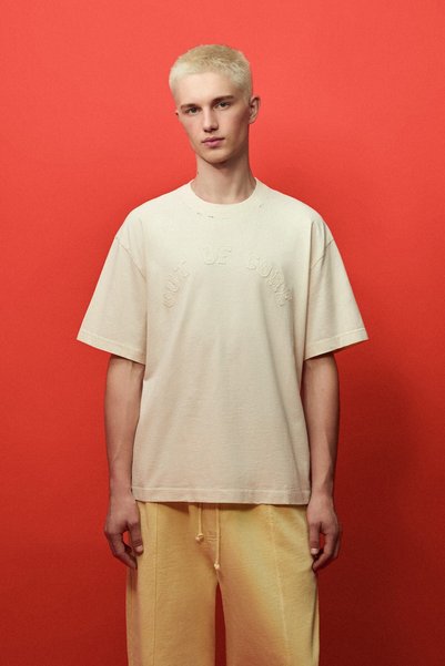 Short-Sleeved T-Shirt with Emblem Detail Out of Core
